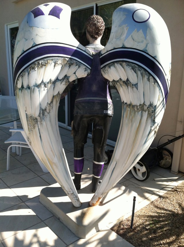 back side of He's No Angel, He's a King