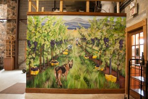 horton mural and surrounding wall area