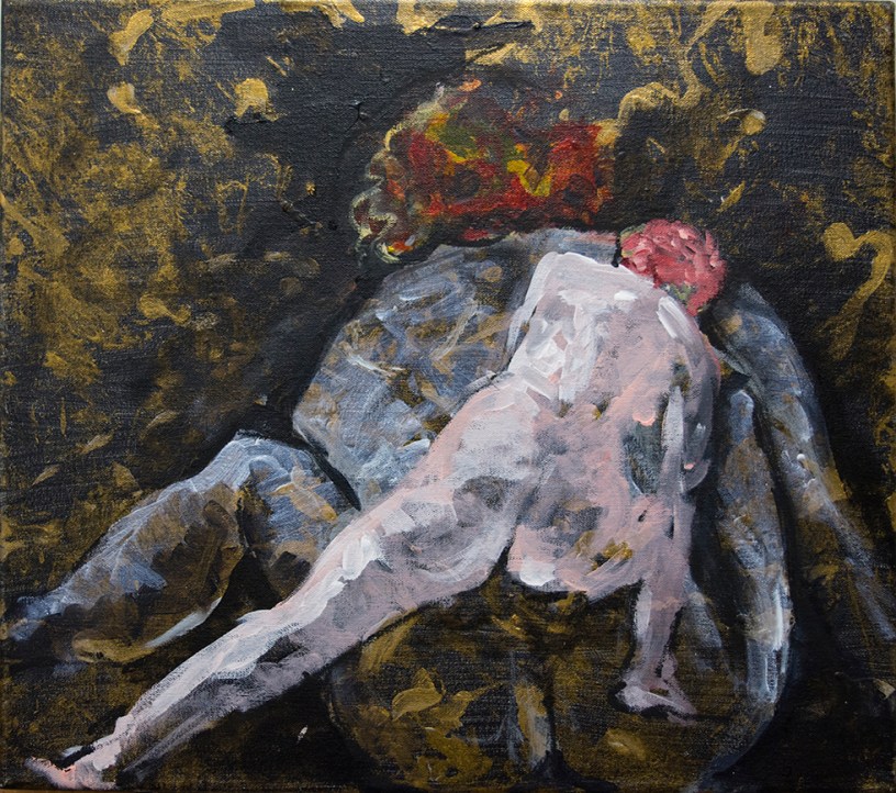 Abstract nude painting by Susan Krieg